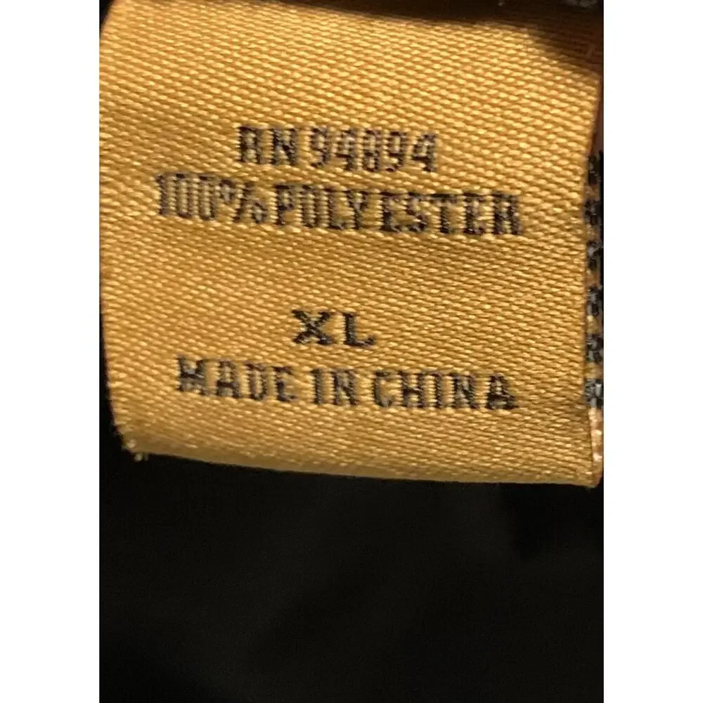 King Ranch Mens Field Vest Size XL Blue Workwear Western Fleece Lined Full Zip